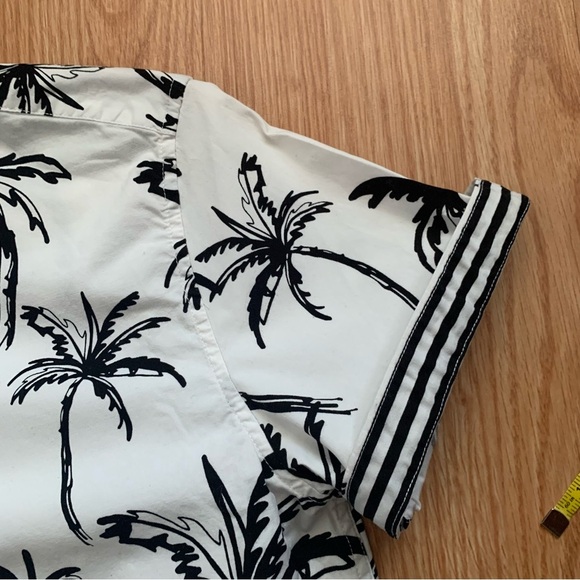 Cactusman Ricky Singh Tropical Palm Print Short Sleeve Button Down Shirt Size M - Picture 10 of 14